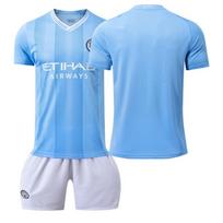 2324 „Manchester City“ namų futbolo aprangos 17 De Braunet 9 Harland 10 Glalish Mėlynas žodis Pirmasis leidimas Su kojinėmis 20#