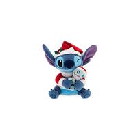 Disney Store Official Stitch Festive Medium Soft Toy, Lilo and Stitch, 24cm/9?, Plush Cuddly Character, Little Alien in Santa Outfit with Hat,