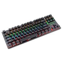 biojee Wired 87Key Mechaninė žaidimų klaviatūra Rainbow apšviesta klaviatūra, skirta Windows PC nešiojamam kompiuteriui juoda