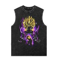 Dragon Ball Goku Saiyan Anime Liemenė Vasaros Nauji Vyriški Marškinėliai Be Rankovių Moteriški Didelio Dydžio Marškiniai Vintažinio Skalbimo Sporto Salė Y2k S