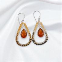 Citrine Gemstone 925 Sterling Silver Jewelry Handmade Earrings2.27  Gift For Her EE-82-3