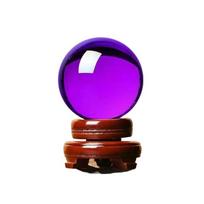 Purple Feng Shui Crystal Ball: Wealth & Harmony Ornament for Office or Home 3cm Crystal Ball