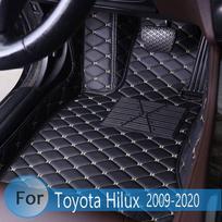 Automobilio grindų kilimėliai Toyota Hilux   2018 2017 2016 2015 2014 2013 2012 2011 2010 2009 Individualūs odiniai kilimai front 1pcs black red