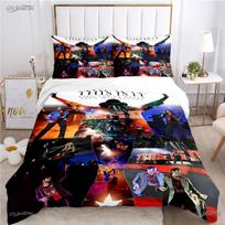Michael J-Jackson Visų sezonų antklodės užvalkalas ir komplektas patalynei Minkštas antklodės užvalkalas ir pagalvių užvalkalai Viengulis/Dvigulis/Karališkas EU Single(135*200cm)3pcs gray