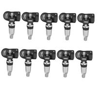 10Pcs TPMS Tire Pressure Sensor Programmable For Autel Tool TS408 TS508 ITS600 315MHZ+433Mhz 2 In 1 MX Sensor Monitor Black  Silver