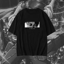 Attack On Titan Shortsleeved Cotton Anime Tshirt Casual Street Y2K Style Summer Womens Clothing Harajuku Style Top - Men's Su... S įvairiaspalvis