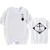 Hot Sale Anime  T-Shirt Bleach Cosplay Shirt Zaraki Kenpachi Men Women O-Neck Short Sleeve Tee Fashion Tshirt For Fans S juoda