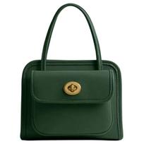 Coach Safari 16 Senovinio Užrakto Užsegimo Odinė Pečių Crossbody Rankinė Maža Moteriška Rankinė Medžiotojo Žalia CW643-B4AR2 Basic Set (Bag+Dust Bag) gray