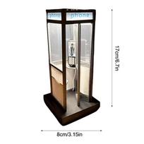 Retro Vintažinis Aukštas Telefonspynės Stalo Šviestuvas Klasikinis Telefonspynės Stalo Šviestuvas Su Šilta LED Šviesa Telefonspynės Dekoratyvinis Naktinis Šviestuvas gryna