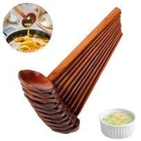 10 vnt. Japoniško stiliaus medinis sriubos šaukštas ilga rankena Vėžlio kiautas Ramen šaukštas Didelis patiekimo šaukštas Daugkartinio naudojimo mediniai indai Virtuvės Valgomojo Gaminimo Įrankis ruda