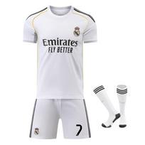 Cristiano Ronaldo 7 Real Madrid 25-26 Namų marškinėlių komplektas Baltas Ventiliatoriaus Edition Suaugusiųjų Jaunimo 110-120 CM balta