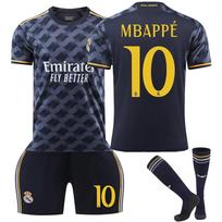 Real Madrid Mbappe Kids Soccer Jersey Training T-Shirt Sports Wear Black Polyester 100-110 CM juoda