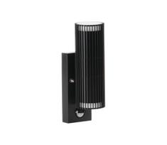 Kanlux 46203 - Lauko sieninis taškinis šviestuvas su jutikliu RADILO 2xGU10/11W/230V IP44 juodas