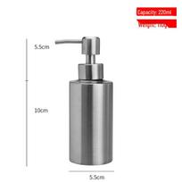 Cilindrinis nerūdijančio plieno muilo dozatorius, skirtas losjonui arba dušo želei – yra 250 ml, 350 ml arba 550 ml dydžių 250ml