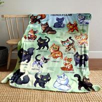 Cute Thunder Clan Cats Blanket bedroom Blanket for Livingroom Couch lunch break Soft throw for Friend's festival Gift 80cm x 120cm