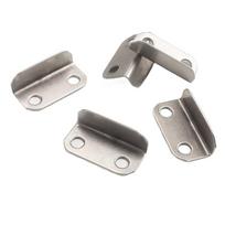 20Pcs Silver Angled Drawer Lock Strike Plate for Home Office Cabinet Cupboard Drawer Door Furniture Connector Hardware Fastener as the picture