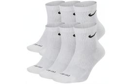 Nike Everyday Plus Paminkštintos Ankle Kojinės 6 poros Baltos SX6899-100 L
