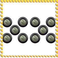 BAAU 10-Pack Hygrometer Thermometer Digital LCD Monitor Humidity Meter Gauge For Humidifiers Dehumidifiers Gre juoda