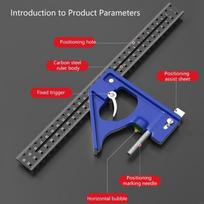 Professional Accuracy Measuring Tool Multiple -Functional Angles Rulers with Holes & Positioning Features for Carpentry China Mainland