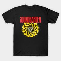 Men Black Print T-shirt Soundgarden No-Cut Transfer Paper Print Cotton Tshirt 4XL juoda