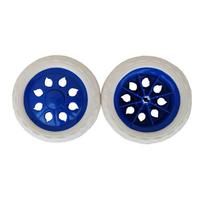 2Pcs EVA Shoppin Cart Wheels 6.3Inch Replacement Travelling Trolley Caster Anti Slip Flexible Tire Wheel Luggage Accessories
