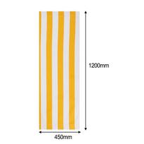 Paplūdimio gulto keičiama kėdės užvalkalo medžiaga Poliesterio audinio audinys 120x45cm Geltonas ir baltas Vasaros Saulės gultams Lauko white