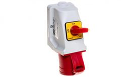 Kombinuotas lizdas su jungikliu 0-1 M25 32A 5P 400V Raudonas Ip44 925-6W