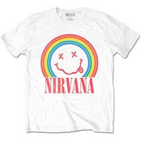 Nirvana Smiley Rainbow White Unisex T-shirt S