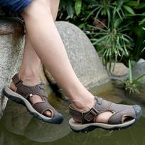 Vasariniai vyriški odiniai sandalai Laisvalaikis Vasariniai batai Vyriški paplūdimio batai Patogūs vyriški batai lauke Vyriški romėniški sandalai šlepetės Šlepetės Šlepetės 42