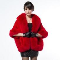 Imitation mink fox fur shawl short coat women's cheongsam show wedding party cape warm winter wear One size
