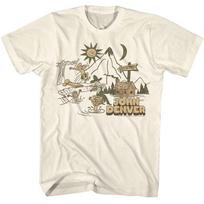 John Denver Country Cabin ir Ežero Muzikos Marškinėliai Viršūnės T-shirt Vyriški Moteriški Unisex S