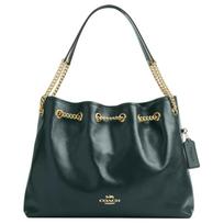 Coach Evelyn 34 Daugiafunkcinė Kišeninė Odinė Pečių Rankinė Didelės Moteriškos Rankinės Tamsiai Mėlynai Žalia CCZ79-IMCEH Basic Set (Bag+Dust Bag)