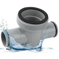 1.5  To 1.25  T-Joint Pool Hose Connector (P61408) - 3-Way Adapter With O-Rings For Intex/Coleman Filter Pumps, Leak-Proof Seal A