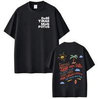 Rapper Bad Bunny Debi Tirar Mas Fotos DTMF T-shirts Men Women Clothing Fashion Hip Hop Short Sleeve Oversized T-shirt S