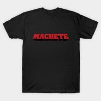 Men Black Print T-shirt Machete No-Cut Transfer Paper Print Cotton Tshirt 3XL juoda
