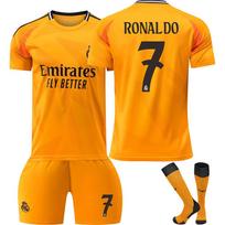 Vaikų Real Madrid Ronaldo Futbolo Džersio Rinkinys Geltonas Treniruočių Rungtynių Sportinė Apranga 100-110 CM balta