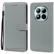 Note15 Pro/Note 15 Pro Plus 5G dėklas For Redmi Note 15 Pro 5G dėklas Piniginė Odinis dangtelis For Xiaomi Redmi Note 15 Pro Plus 5G dėklas Note 15 Pro 5G pilka spalva