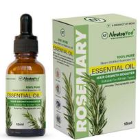 NeutraVed Rozmarino Eterinis Aliejus 15ml | 100% Grynas ir Natūralus | Terapinės Klasės, Distiliuotas Garų Būdu | Plaukų Augimui & Galvos Odos Maitinimui