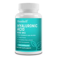 Hialurono rūgštis 600 mg, daržovių kapsulės apvalkalas, 120 kapsulių buteliuke 120 Capsules