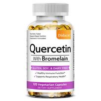 Quercetin Extract Dietary Supplement, With Bromelain Powder, 120 Capsules Per Bottle 120 Capsules