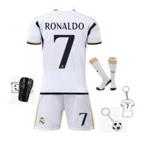 Real Madrid Ronaldo Futbolo Marškinėliai Vaikams Poliesterio Kvėpuojantis Greitai Džiūstantis Treniruočių Rungtynių Komplektas 100-110 CM