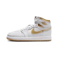 Air Jordan 1 Retro High OG PS Metalinis auksas Vaikų sportbačiai Balti su gumos spalvos padu FD2597-107 28