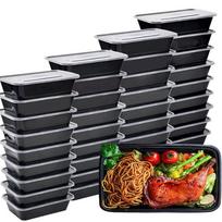 750ML Vienkartinė vaisių salotų pietų dėžutė Plastikinis maisto indas su dangteliu Kepimo orkaitėje pietų dėžutė Sukraunama Mikrobangų krosnelė 25pcs