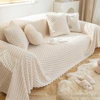 Pliušinis universalus žieminės sofos užvalkalas – apsauga nuo įbrėžimų ir visa apimanti Cushion Cover 45x45 cm (without insert) beige