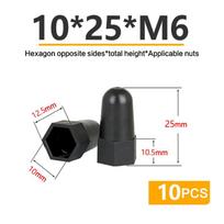 10 vnt. šešiakampio varžto apsauginis dangtelis, prailgintas veržlės dangtelis, šešiakampės veržlės M6 M8 M10 M12 PE plastikiniai veržlių apsauginiai dangteliai