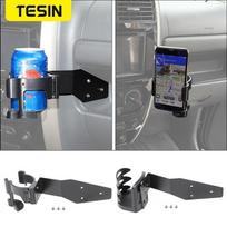 TESIN Car Mount Phone Holder Multifunction Water Cup Drink Stand Bracket Holder for Suzuki Jimny 2007-2017 Interior Phone Holder