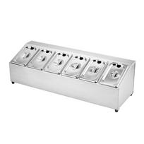 Stainless Steel 1/9 Slanted Buffet Food Pan Rack Set