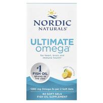 Nordic Naturals, Ultimate Omega, citrina, 1 280 mg, 60 minkštųjų gelių (640 mg viename minkštame gelyje)
