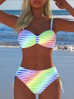 Naujas bikini komplektas dviejų dalių moteriškas maudymosi kostiumas maudymosi kostiumas vasara XL gray