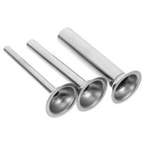 3Pcs Sausage Stuffer Tubes Stainless Steel Meat Filler Set Size 8 Sausage Filling Tools Commercial Food Grinder Accessories 6.8x6.8x16cm